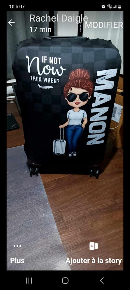 Personalized Custom Luggage Cover - Gift For Traveling Lovers