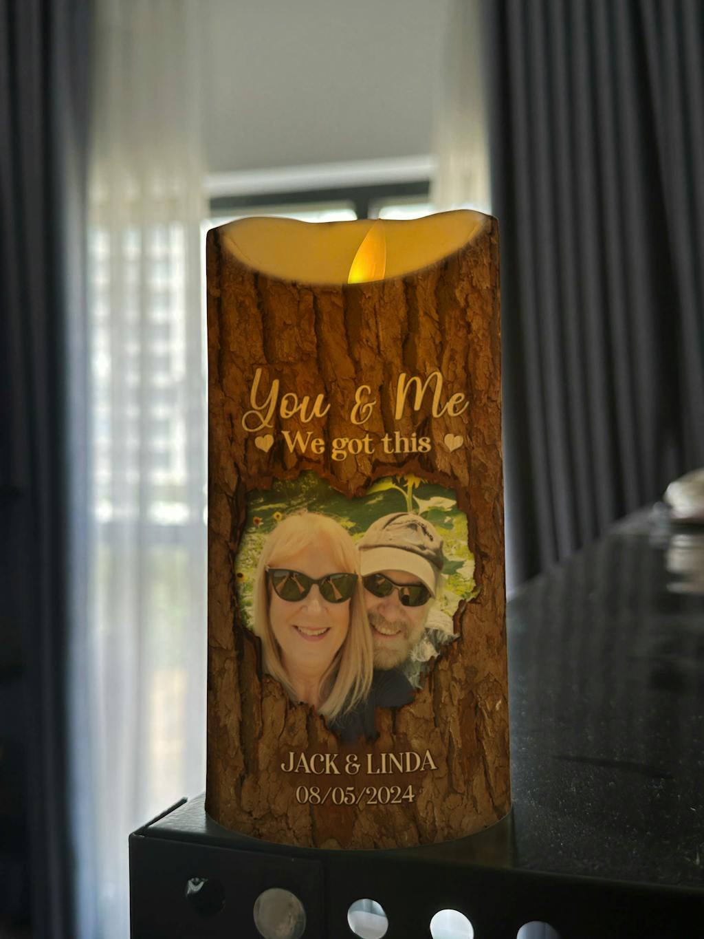 Our Love Is Like A Candle Flame Couple Personalized Custom LED Candl