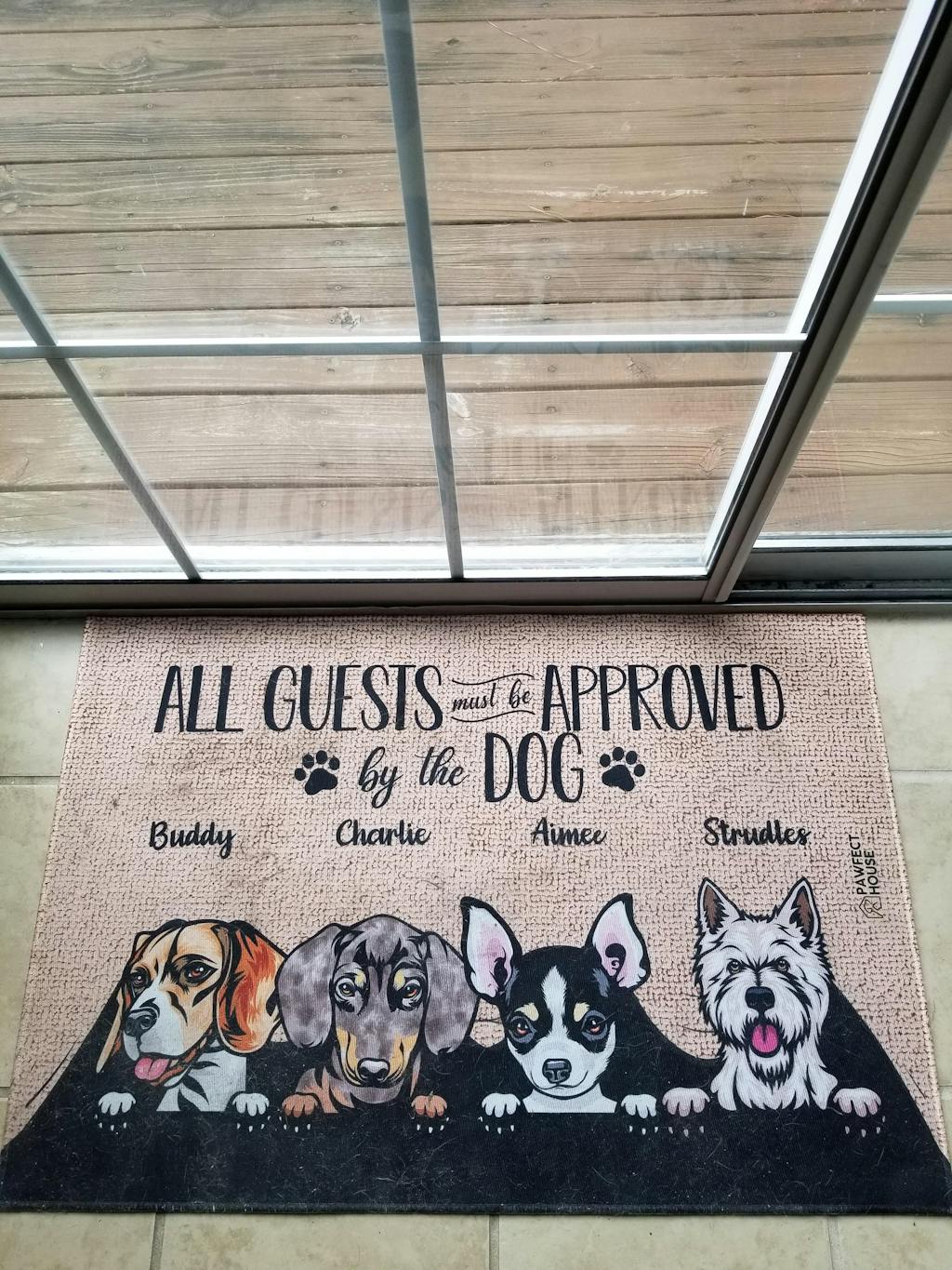 Dog To Dog's House Funny Personalized Dog Decorative Mat