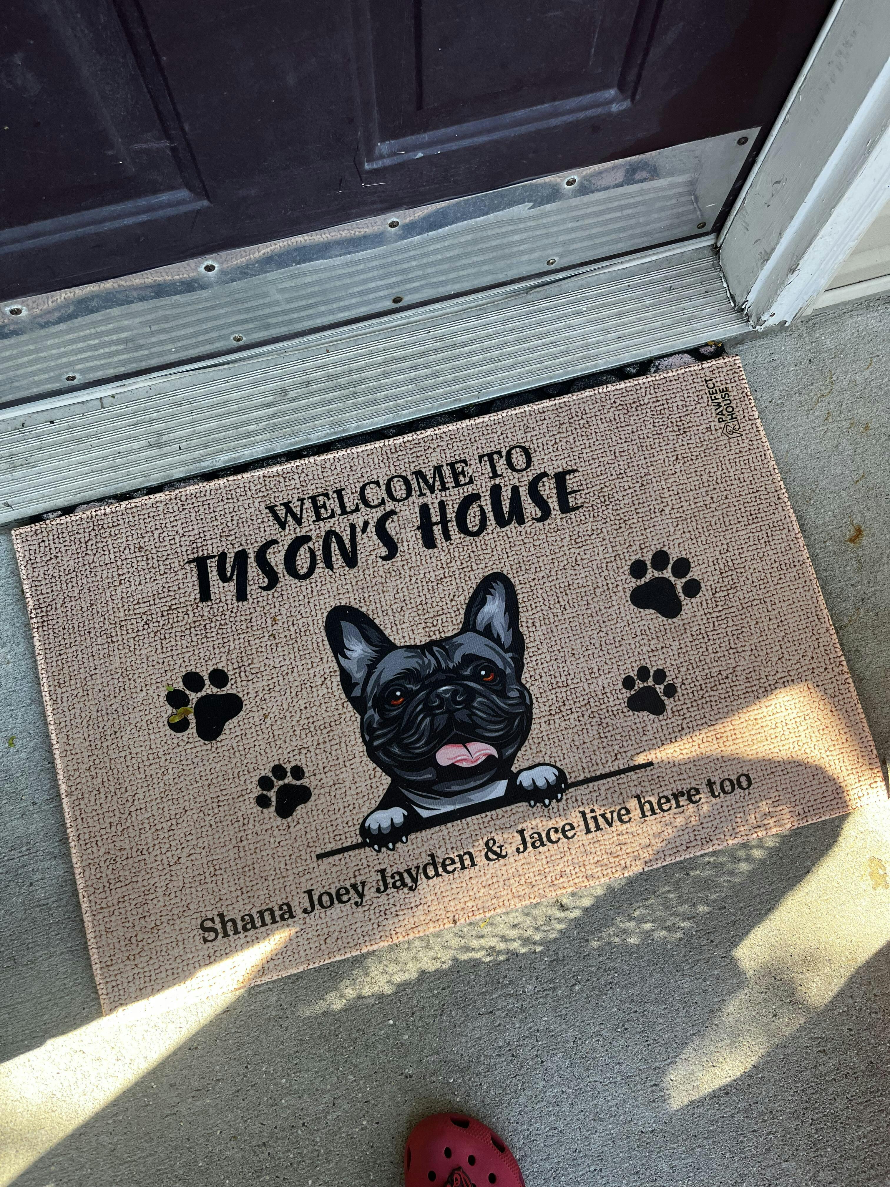 Dog - Welcome To Dog's House - Funny Personalized Dog Decorative Mat