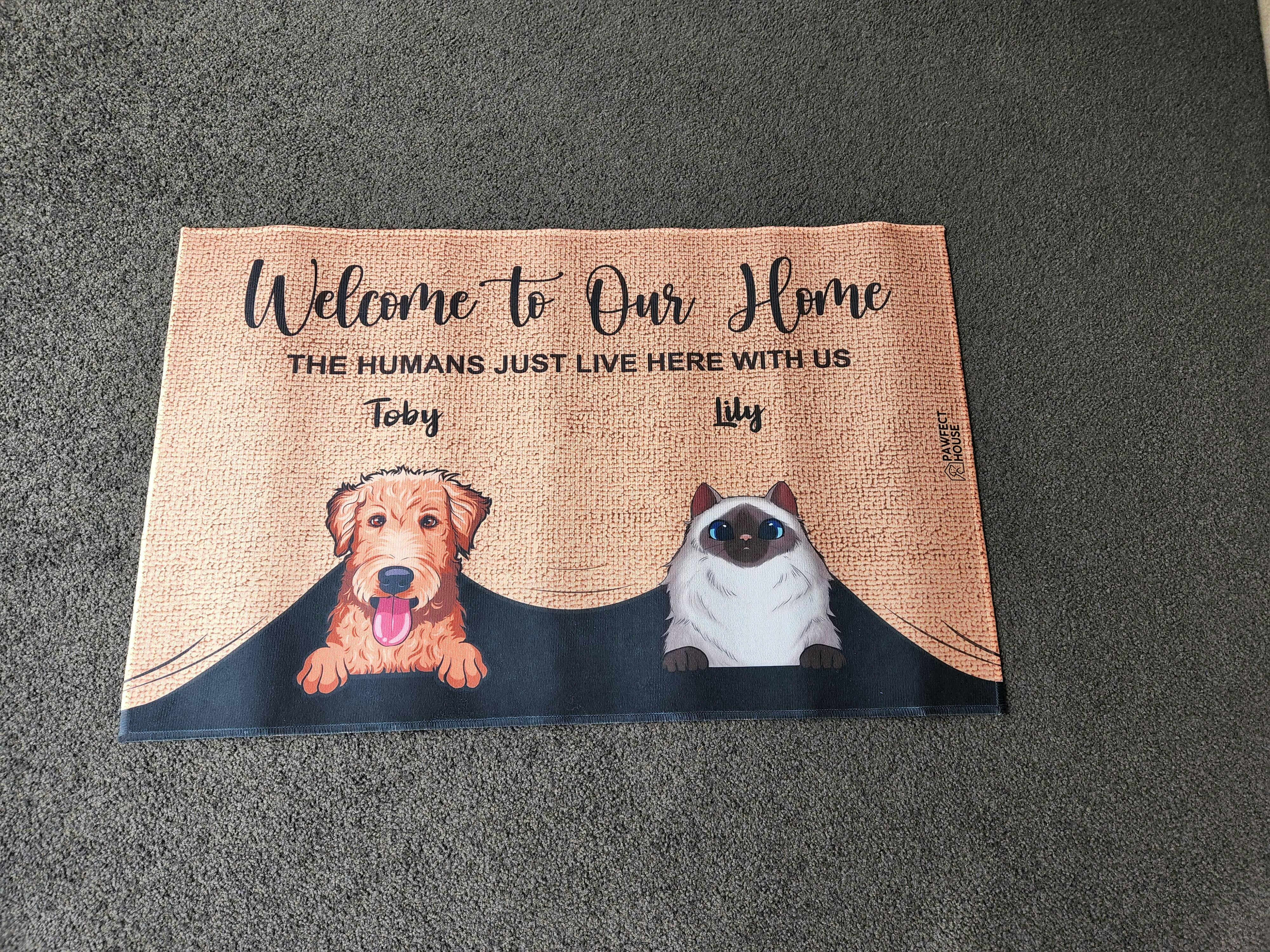 Dog - Welcome To Dog's House - Funny Personalized Dog Decorative Mat,