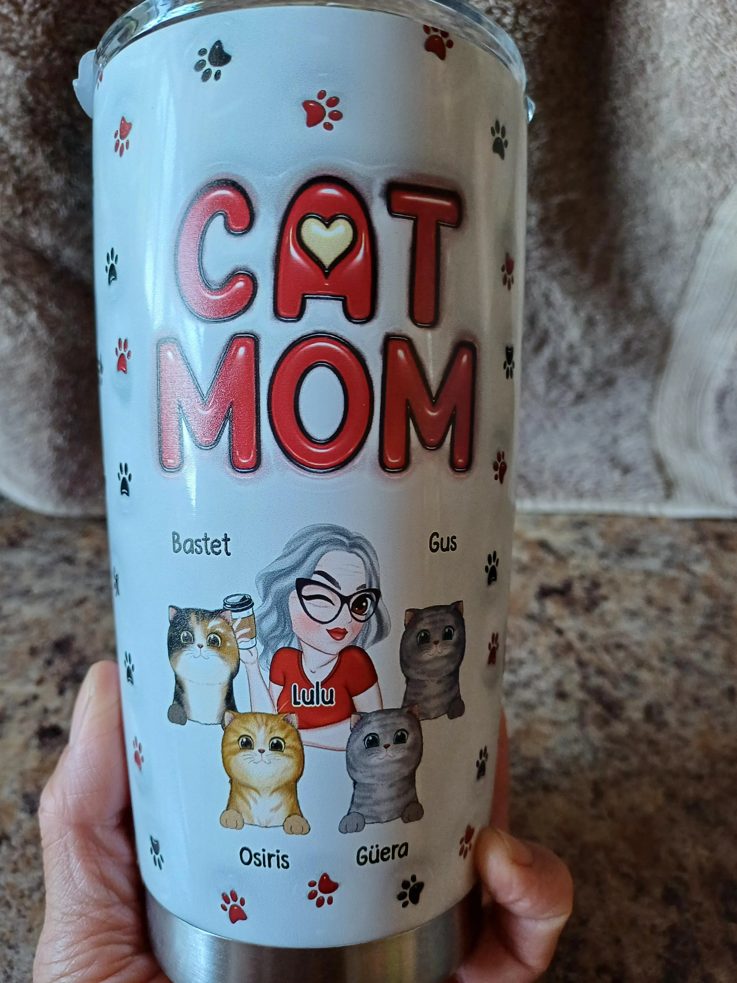 A Girl And Her Dog Ver Pearl - Personalized Custom 3D Inflated Effect Tumbler
