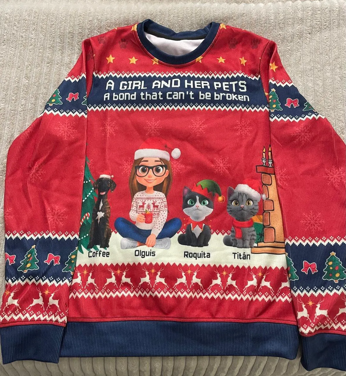 Winter Dog Cartoon - Personalized Custom All-Over-Print Sweatshirt