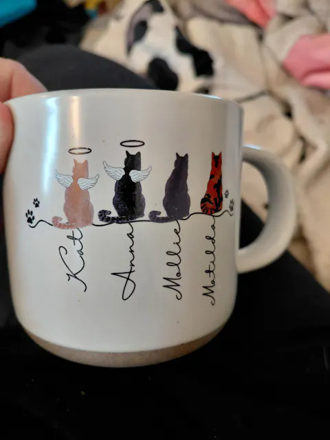 Cat Back Line Art - Personalized Pottery Mug, Gift For Cat Lover, Gift For Pet Lover