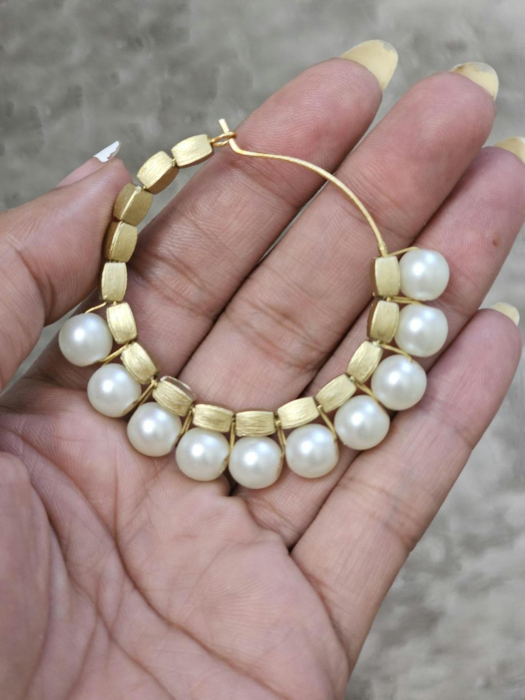 Pearl Hoop Earrings
