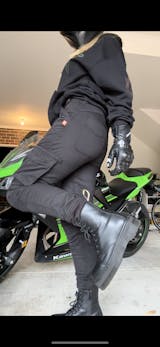 MotoGirl - Lara Cargo Pants Women's Motorcycle Apparel, Jackets, Pants,  Gloves & much more! - Black Sunshine Moto Black Sunshine Moto