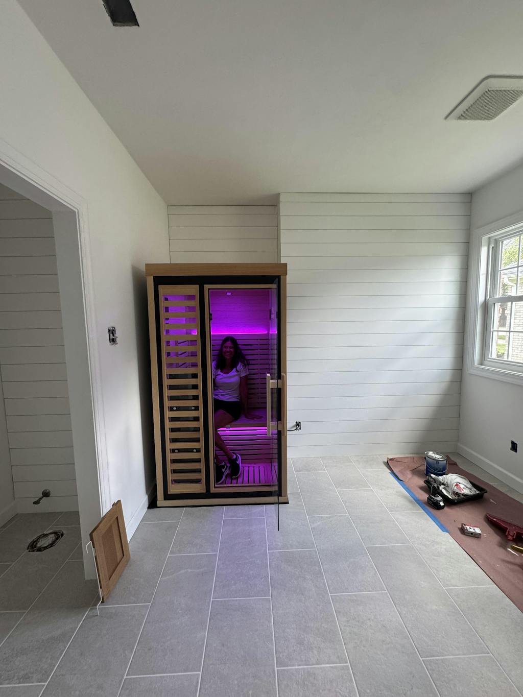 Shasta 1-Person Full Spectrum Infrared Sauna with Full-Body Medical-Grade Red Light Therapy & Smart WiFi App Control