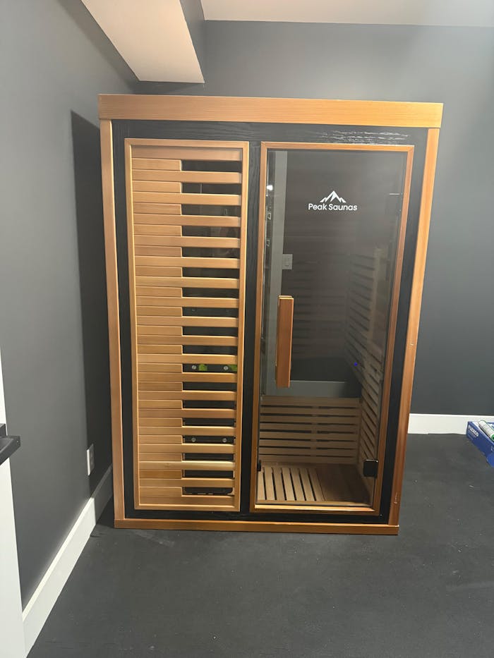 Peak Saunas Fuji 2-Person Full Spectrum Infrared Sauna with XL Medical-Grade Red Light Therapy & Smart WiFi App Control