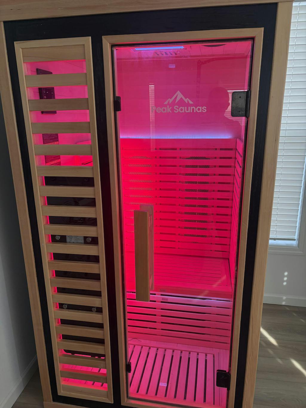 Shasta 1-Person Full Spectrum Infrared Sauna with Full-Body Medical-Grade Red Light Therapy & Smart WiFi App Control