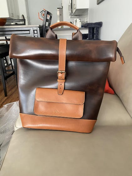 Leather Manhattan Backpack in Genuine Leather