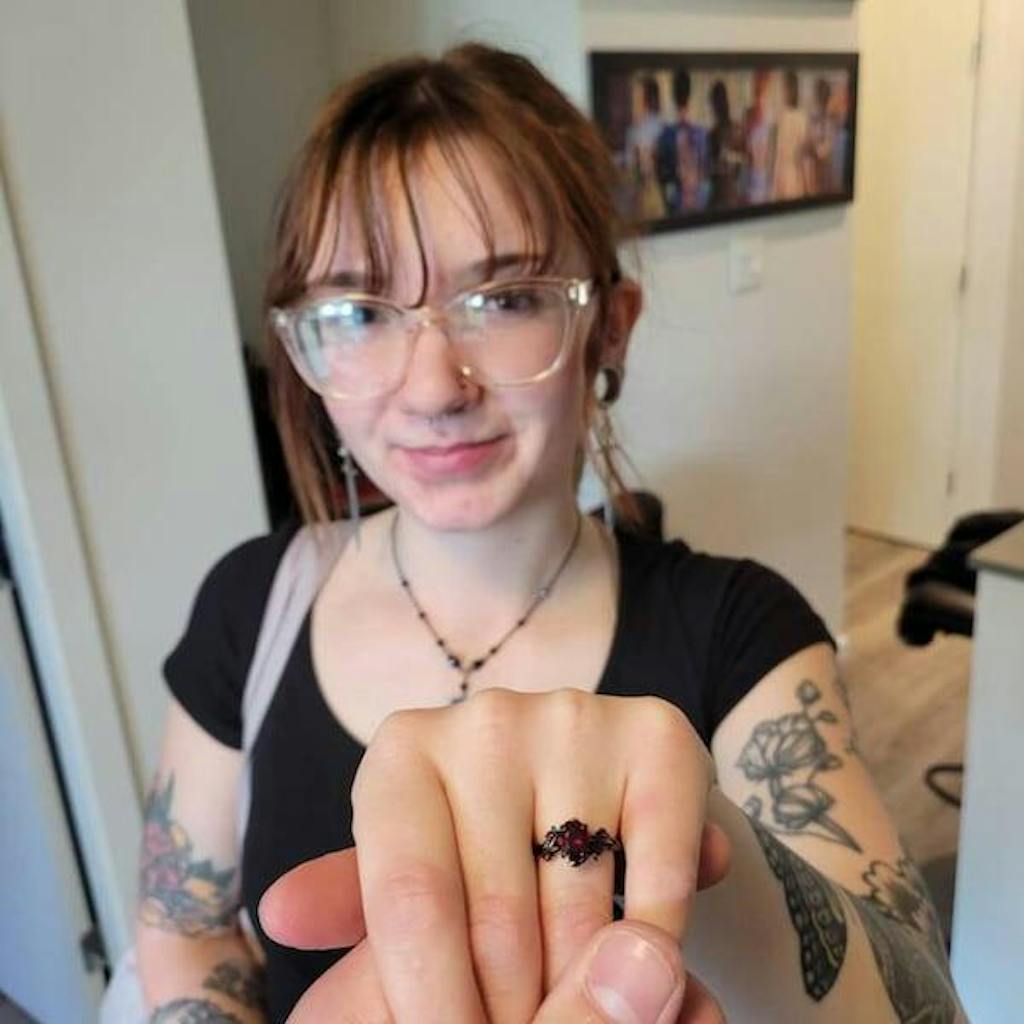 Nature Inspired Leaf ruby ring set black gold branch twig lab ruby engagement ring women unique July birthstone wedding ring set for women