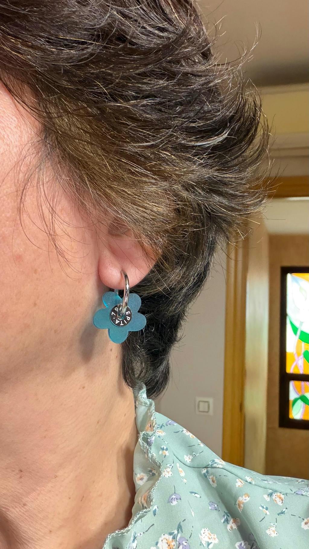 Floritos Vitral Azul