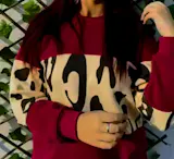 Dark brownish Wild Printed Fleece Co-ord Set