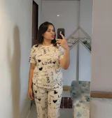 Fawn “LOVE” Printed Stylish PJ Set