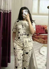Fawn “LOVE” Printed Stylish PJ Set