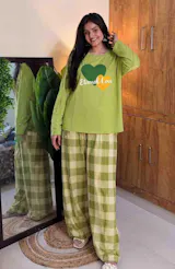 Eternal Love Full-Sleeves Printed PJ Set