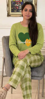 Eternal Love Full-Sleeves Printed PJ Set
