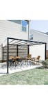 OETA 304cm x 372cm Steel Adjustable Canopy Pergola with White Fabric Soft Top