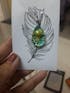 Turquoise Dreamweaver Pendant - Starflower and Lace Flower Resin Drop