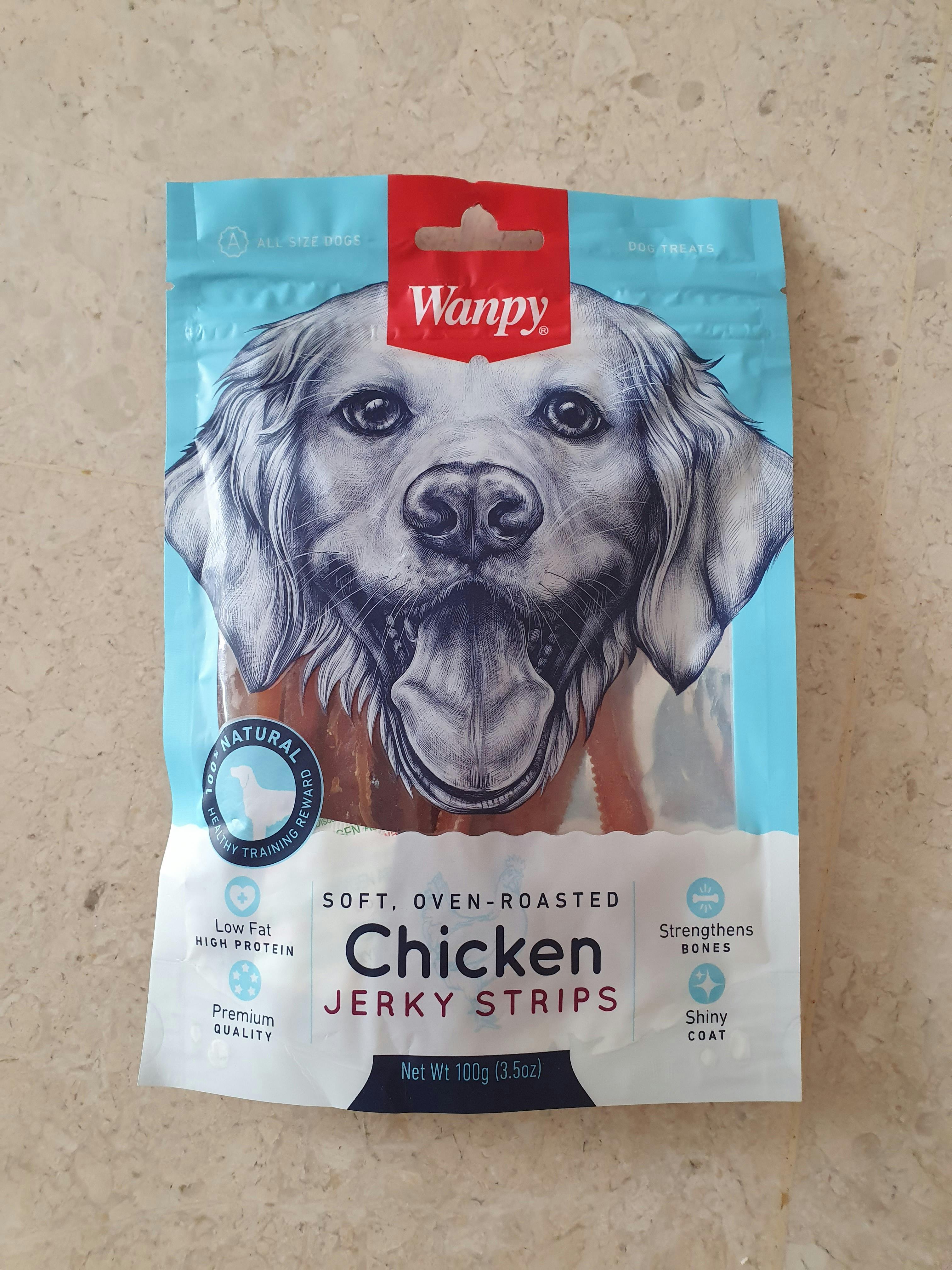 Wanpy Premium Oven Roasted Chicken Jerky Dog Treats 100g Perromart