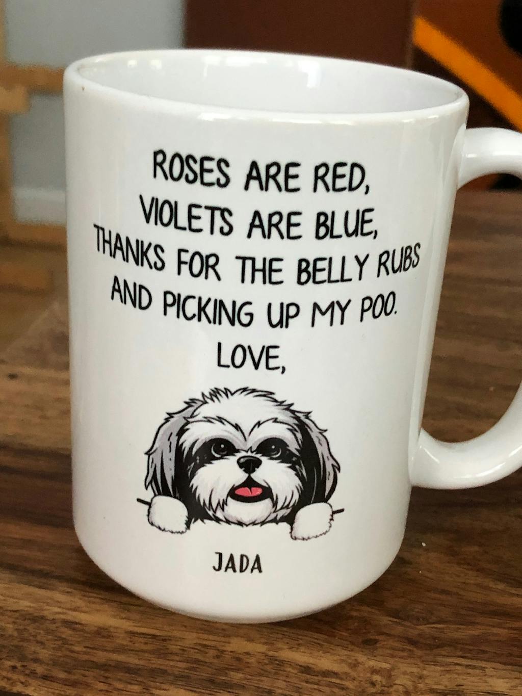 Roses are Red, Funny Dogs Personalized Coffee Mug With over 100 dog br