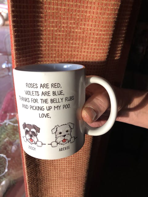 Roses are Red Violets Are Blue, Personalized Mug, Custom Gift for Dog Lovers