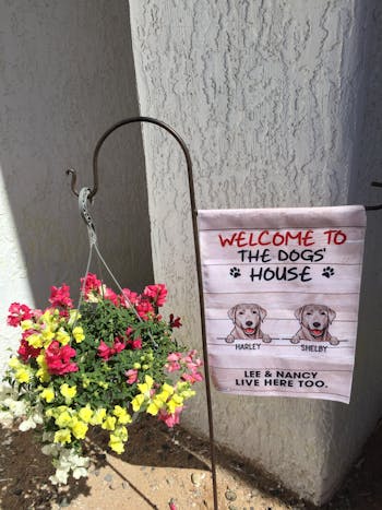 Welcome To The Dog House, Custom Flags, Personalized Dog Decorative Garden Flags