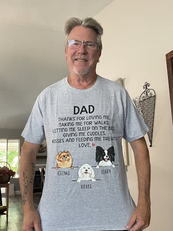 Thanks For Loving Me, Funny Dogs Personalized Shirt, Father's Day gift, Custom Gifts for Dog Lovers