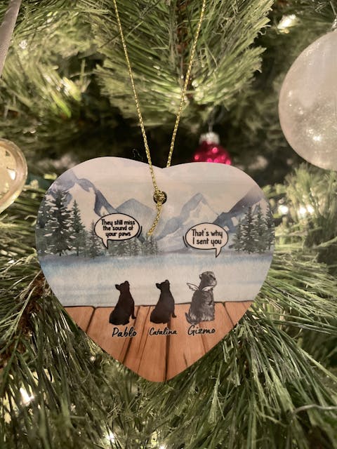 Still Talk About You, Personalized Heart Ornaments, Custom Memorial Gifts, Custom Gift for Pet Lovers