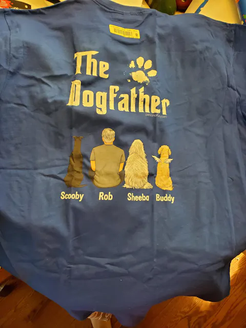 The Dog Father, Personalized Back Print Shirt, Custom Gifts For Dog Dad