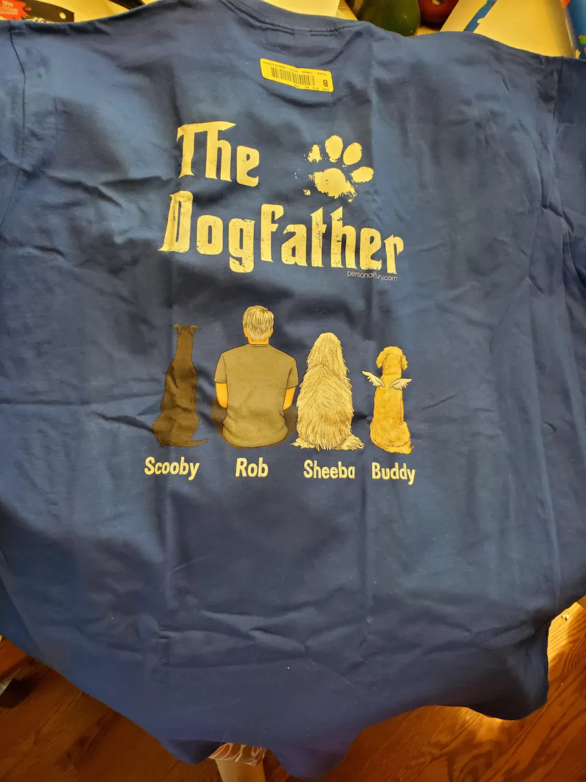 The Dog Father, Personalized Back Print Shirt, Custom Gifts For Dog Dad
