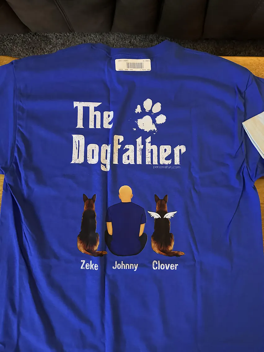 The Dog Father, Personalized Back Print Shirt, Custom Gifts For Dog Dad