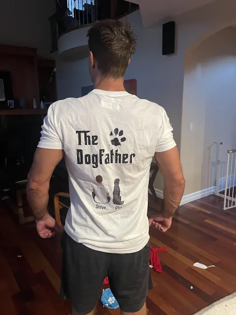 The Dog Father, Personalized Back Print Shirt, Custom Gifts For Dog Dad