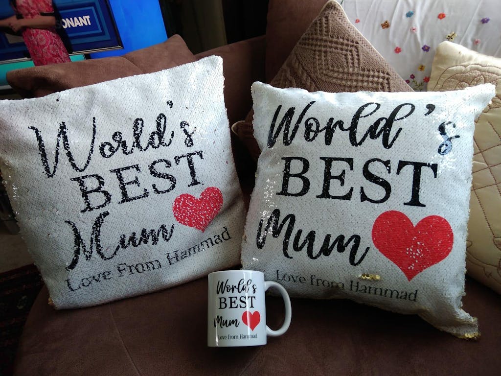 World's Best Personalised Sequin Magic Cushion Personalised Treasure