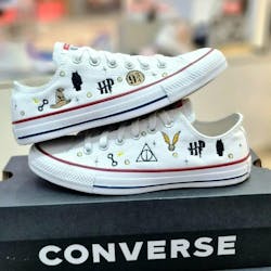 Exklusiv: HP Custom All Star Schuhe und Sneakers Handgefertigte Stickerei + *GRATIS GESCHENK 1 Paar Socken* – LIMITIERTE AUFLAGE