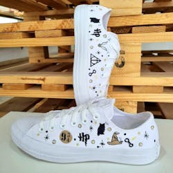 Exklusiv: HP Custom All Star Schuhe und Sneakers Handgefertigte Stickerei + *GRATIS GESCHENK 1 Paar Socken* – LIMITIERTE AUFLAGE