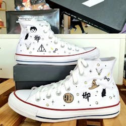Exklusiv: HP Custom All Star Schuhe und Sneakers Handgefertigte Stickerei + *GRATIS GESCHENK 1 Paar Socken* – LIMITIERTE AUFLAGE