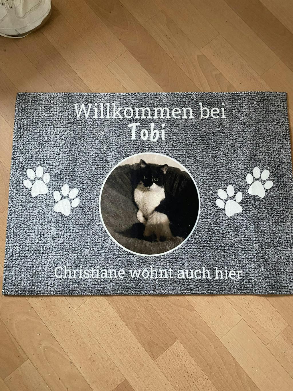 HIER WOHNT - Individuelle Foto Haustier Fußmatte