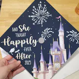 And She Graduated Happily Ever After Graduation Cap Topper