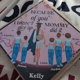 Personalized Mommy Did It Graduation Cap Topper