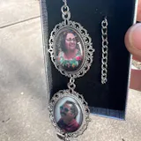 Personalized Graduation Tassel Photo Charm with Angel Wings