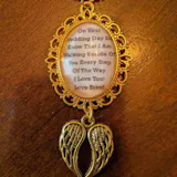 Personalized Photo & Message Graduation Angel Tassel Charm