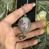 Personalized Graduation Tassel Photo Charm with Angel Wings