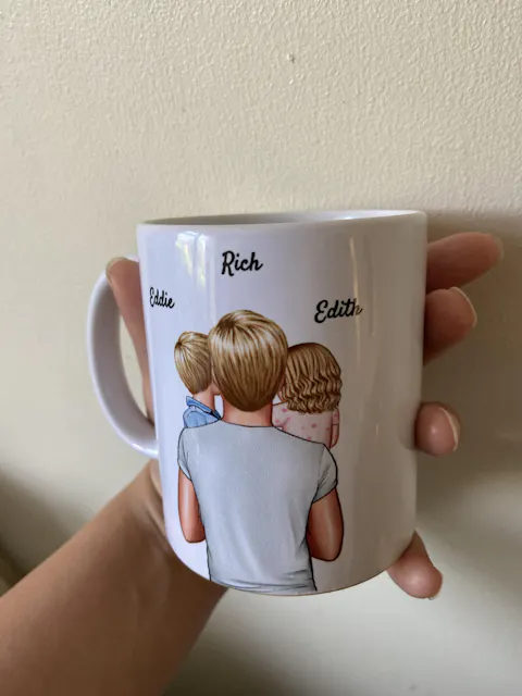 Best dad ever - personalized mug (1-4 children)