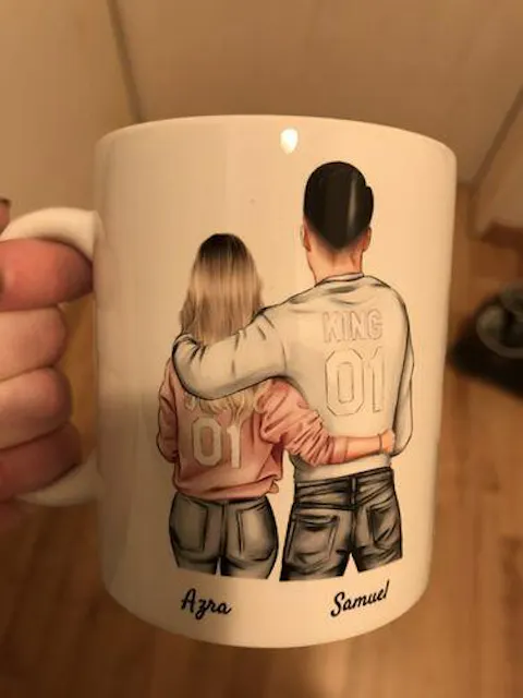 Happy family - personalized mug (1-4 children)