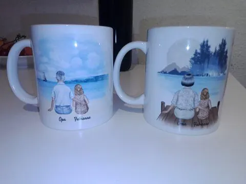 Happy family - personalized mug (1-4 children)