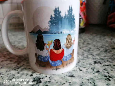 Happy family - personalized mug (1-4 children)