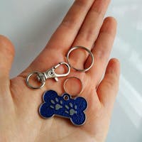 Paw Print Design Bone ID Tag