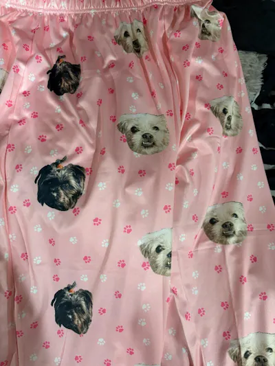 Adoptable - PAWjama with Red Neck & Trim/Sleeves