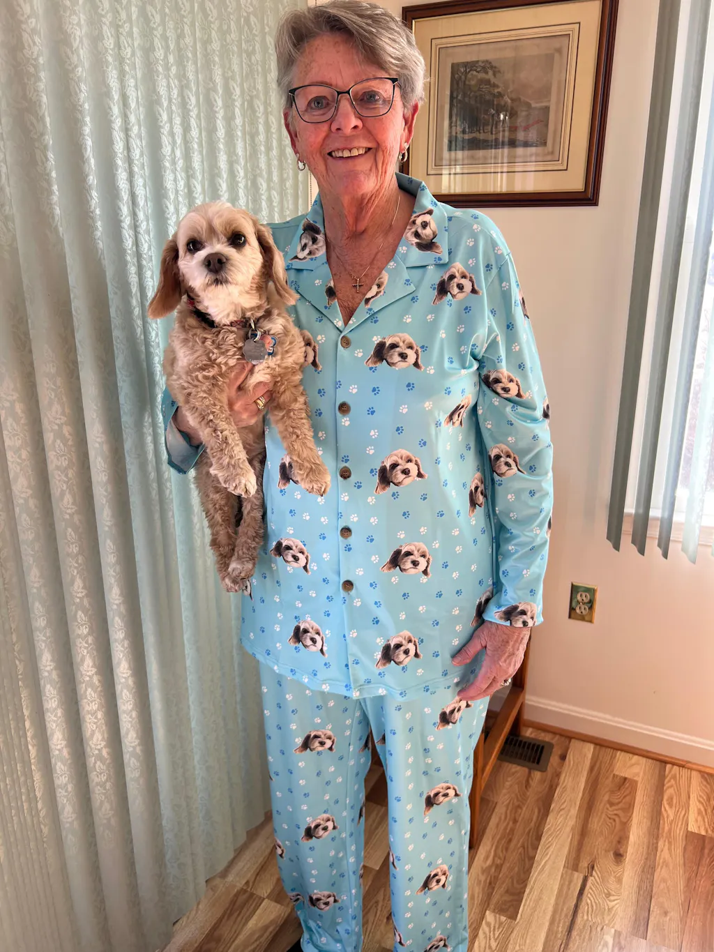Peeps Pup Pawrade Dog Pajama with Green Neck & Trim/Sleeves